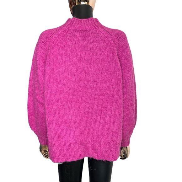 Morrison Fuchsia Alpaca Wool Blend Sweater Australia SZ 1-2 (S/M) Cozy Luxe Knit - Picture 7 of 11